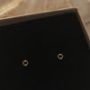 Black Zirconia Studs displayed in a jewellery box
