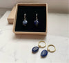Lapis Lazuli Drop Earrings in Silver