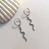 Snake Dangle Earrings in 925 Sterling Silver