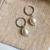 Grande Pearl Drop Earrings in Silver